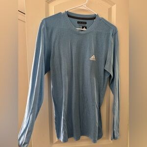 Adidas Men's Aeroknit Light Blue Long Sleeve Tee